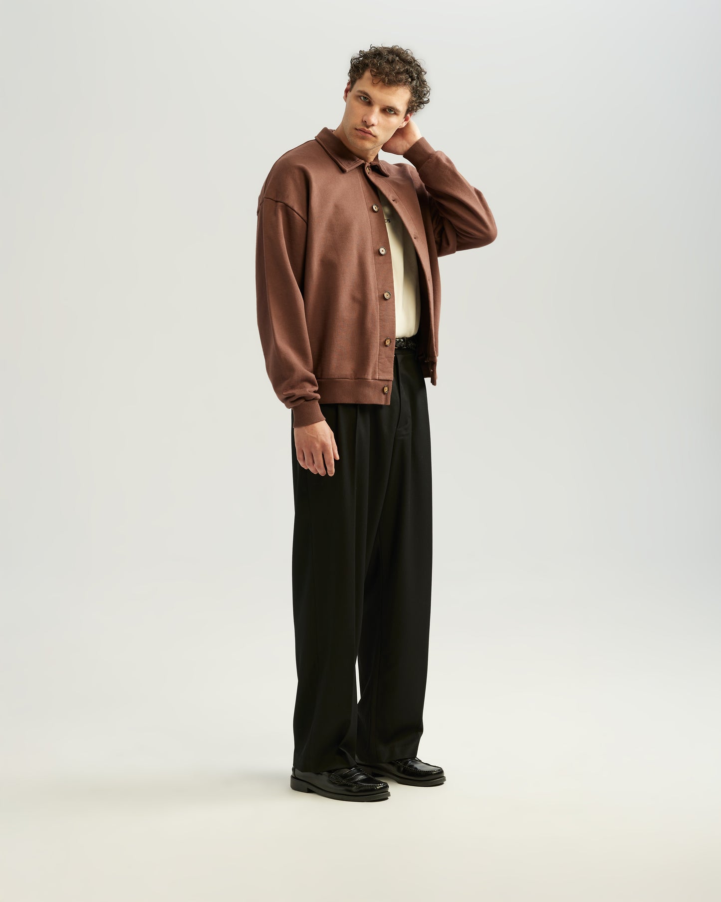 Button Up Vest Brown