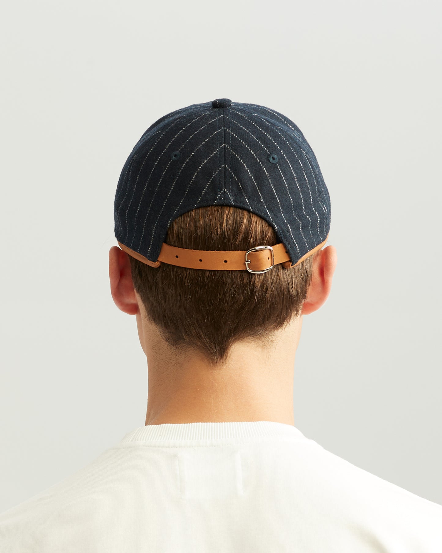 Pinstripe Wool Blend Cap