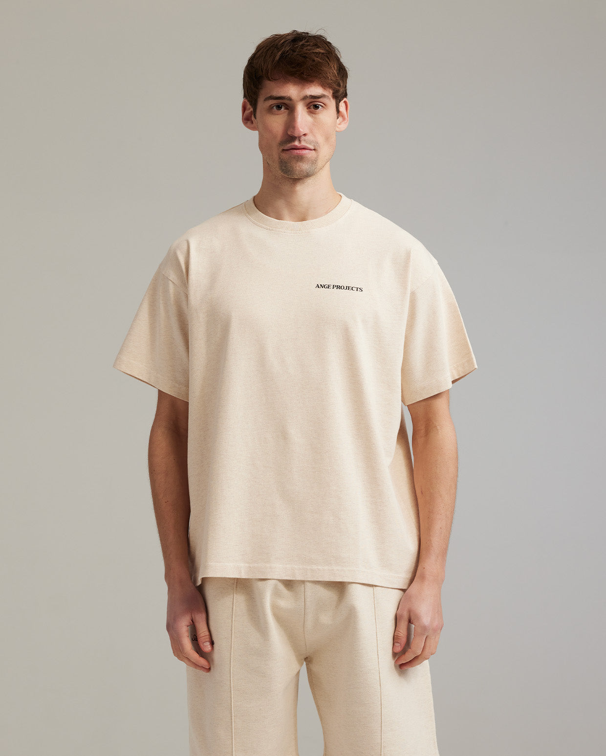 GOW classic t-shirt oatmeal melange