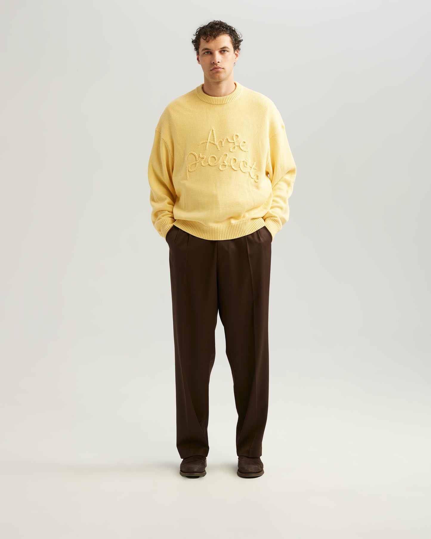 Rope Knit Sweater Yellow
