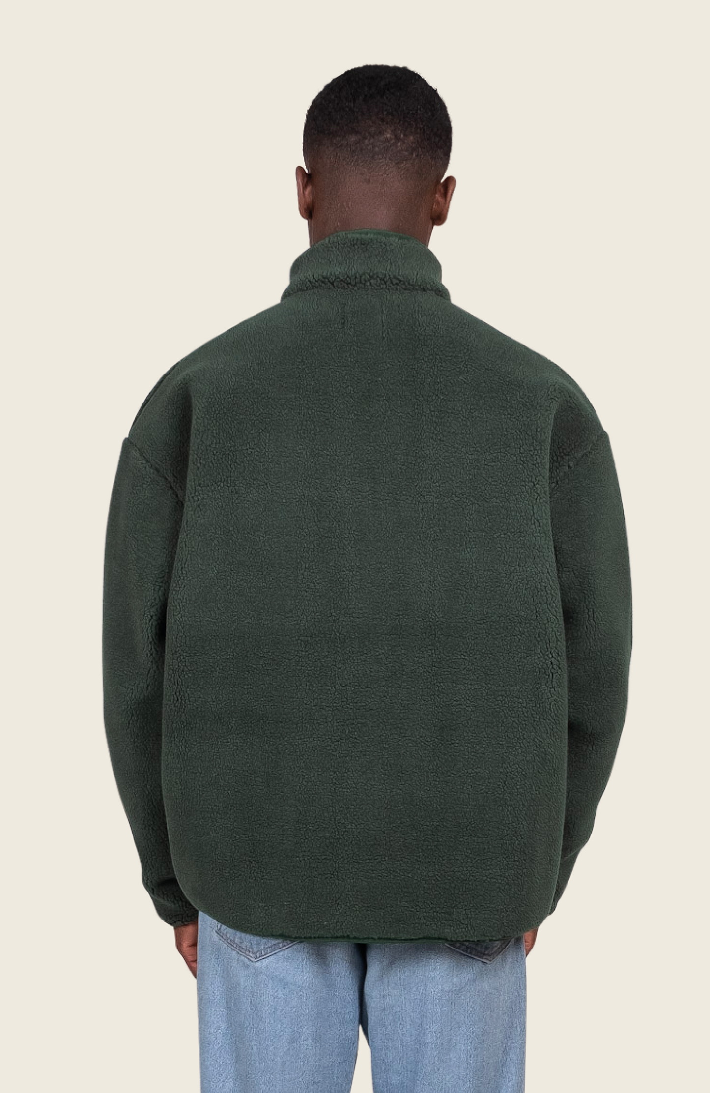 Club Quarter Zip Fleece Pull Over Green