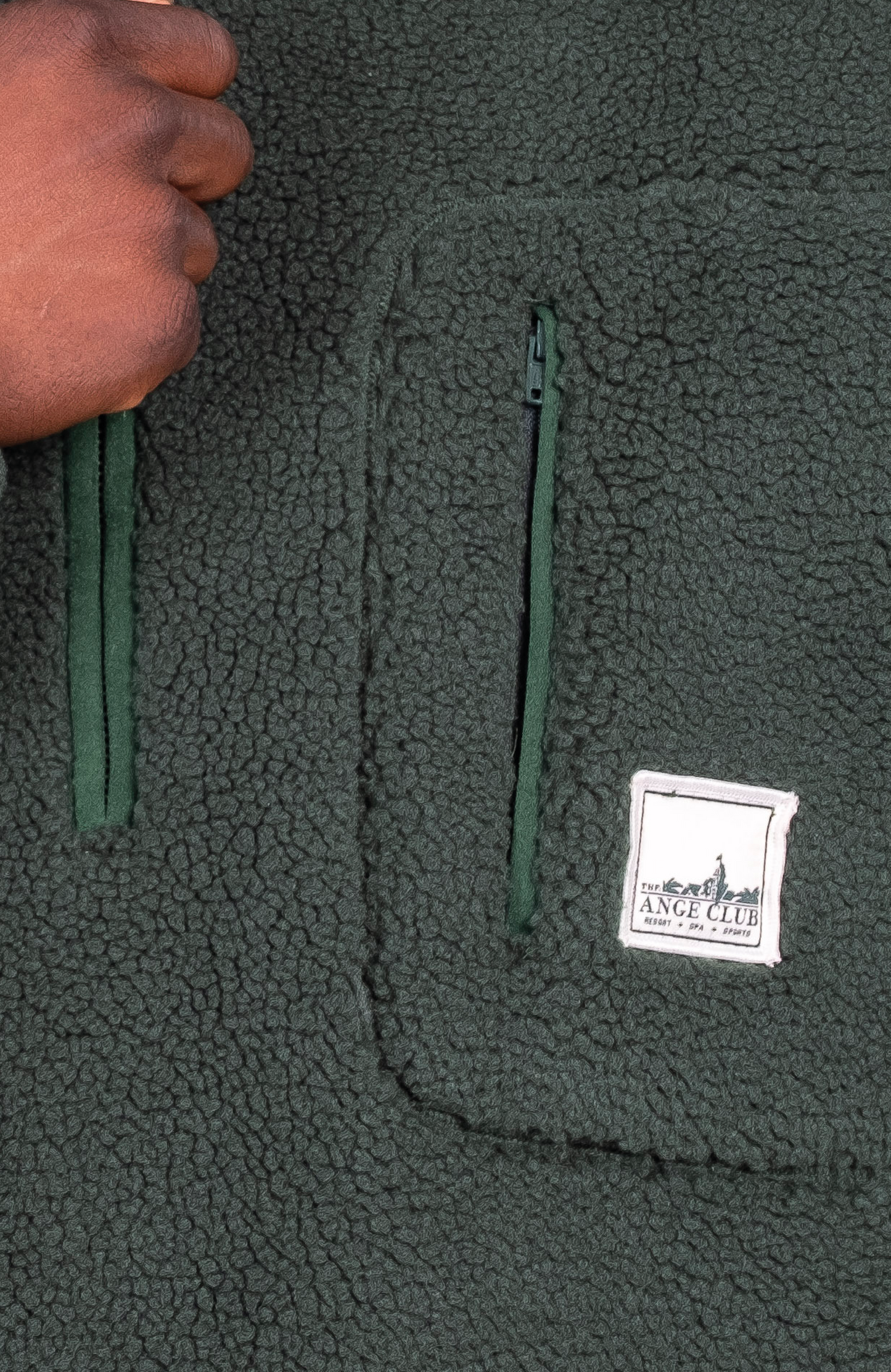 Club Quarter Zip Fleece Pull Over Green