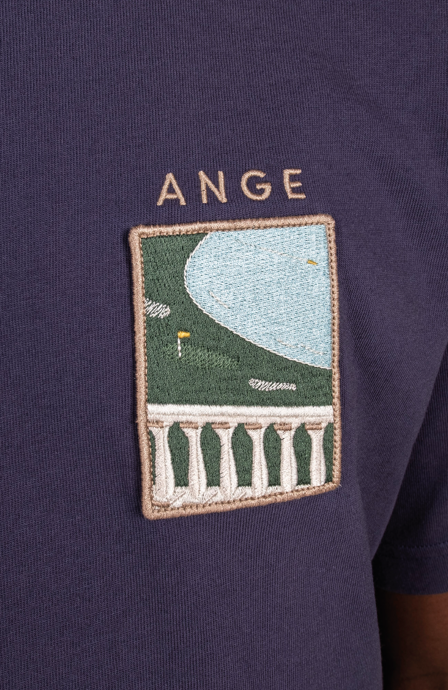 A View Patch T-shirt Washed Navy Blue