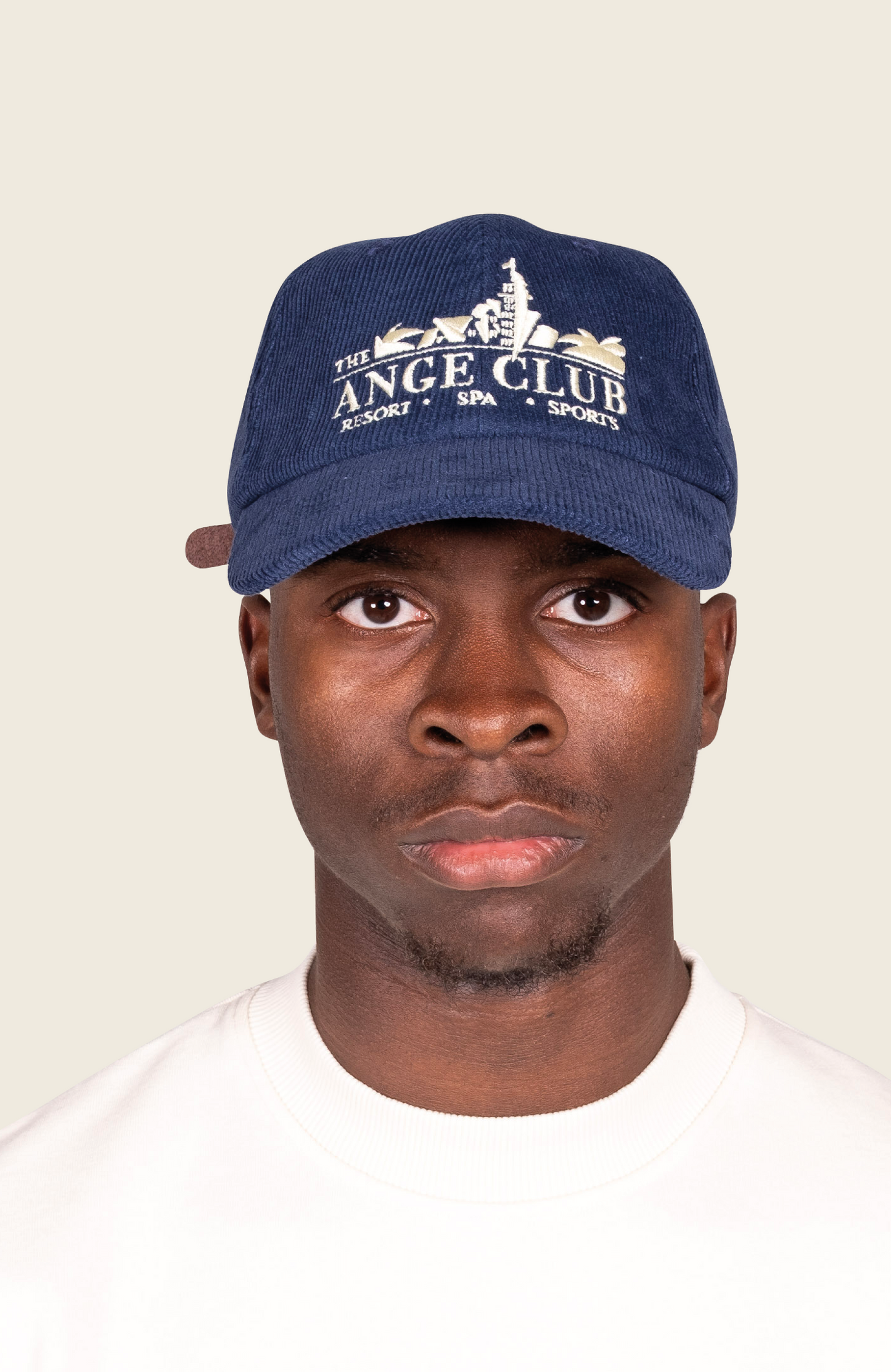 The ANGE Club Corduroy Cap Navy