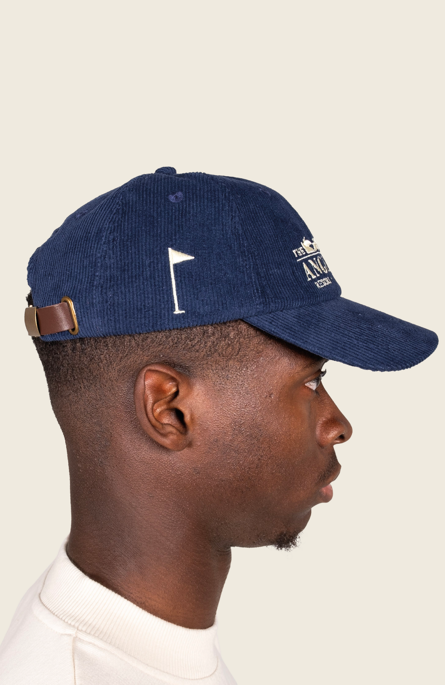 The ANGE Club Corduroy Cap Navy