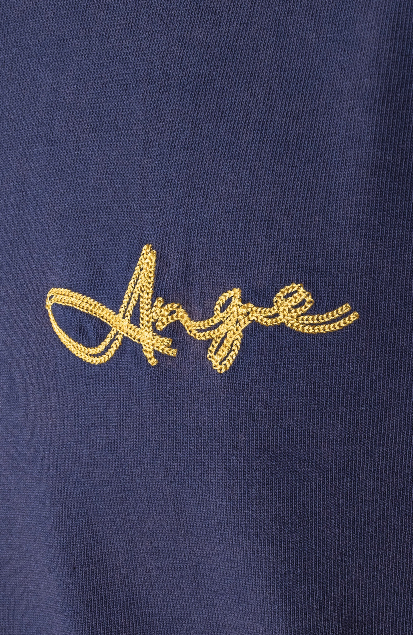 Double Script Longsleeve Washed Navy Blue