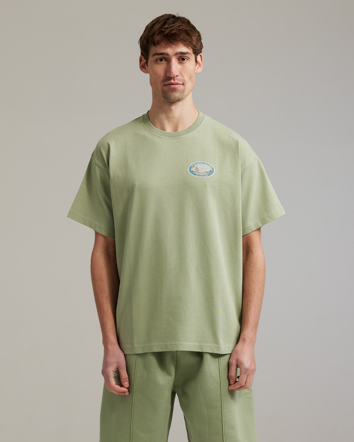 Summer poem t-shirt chardonnay green