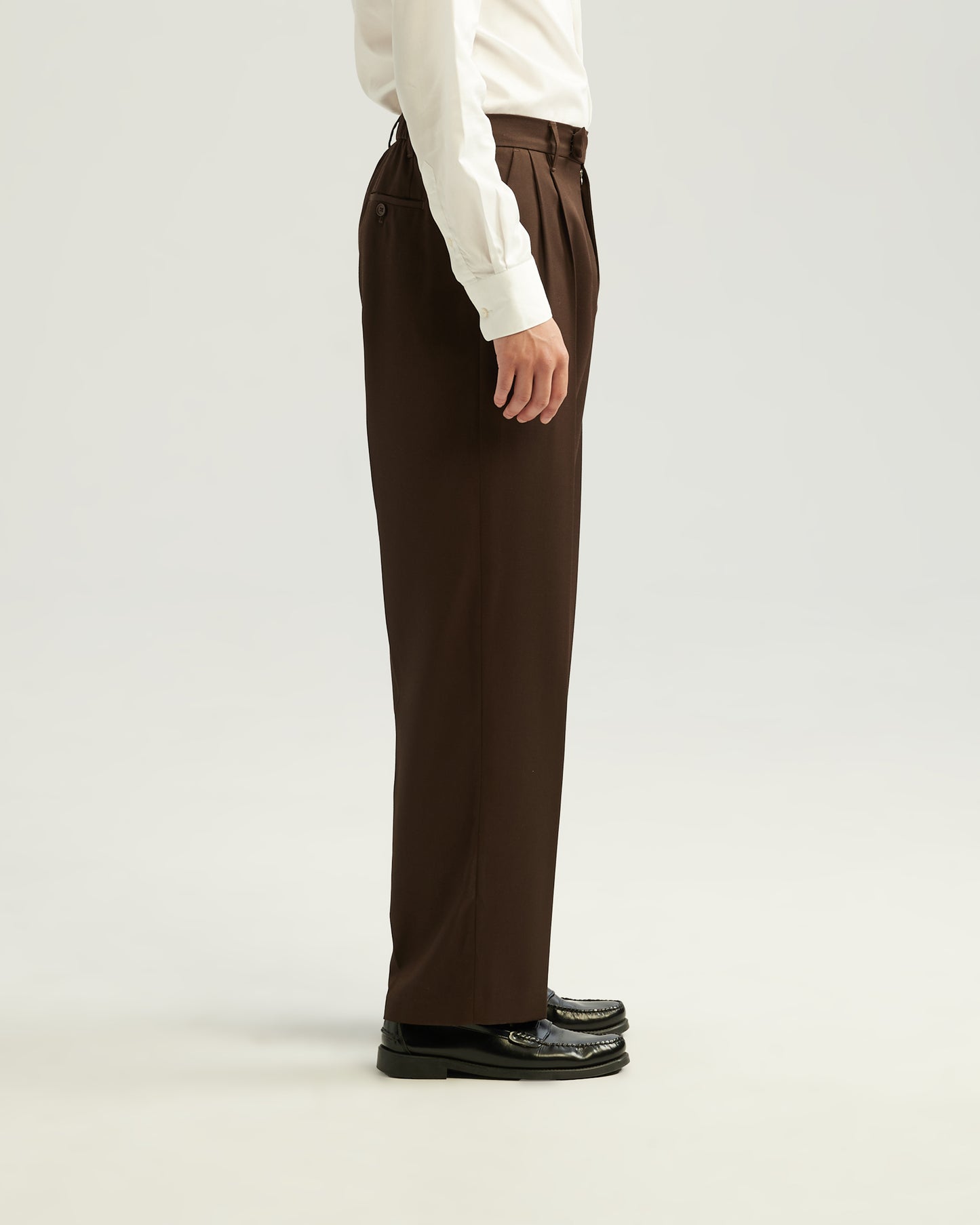 Coming soon | Pleated Pantalon Brown