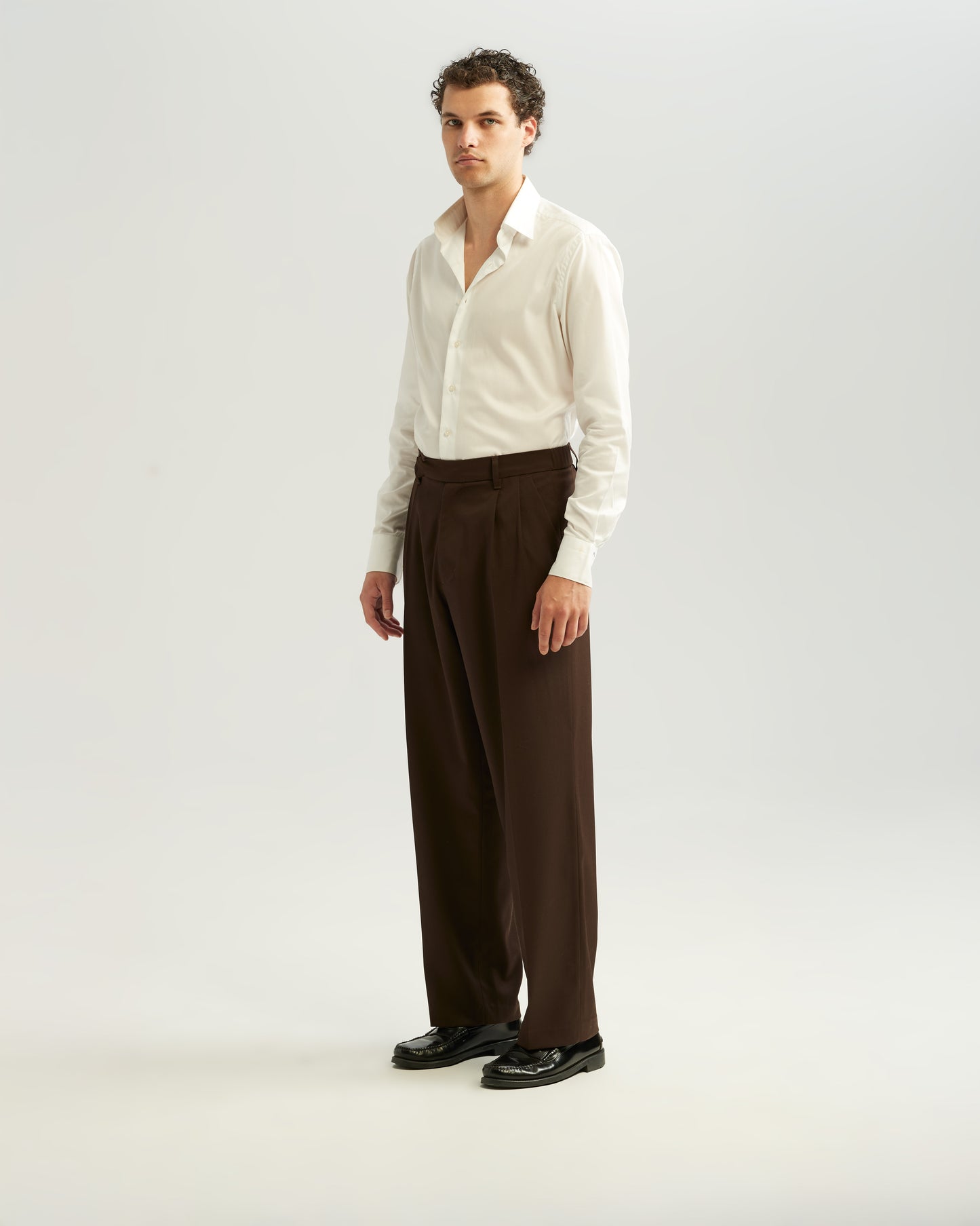 Coming soon | Pleated Pantalon Brown