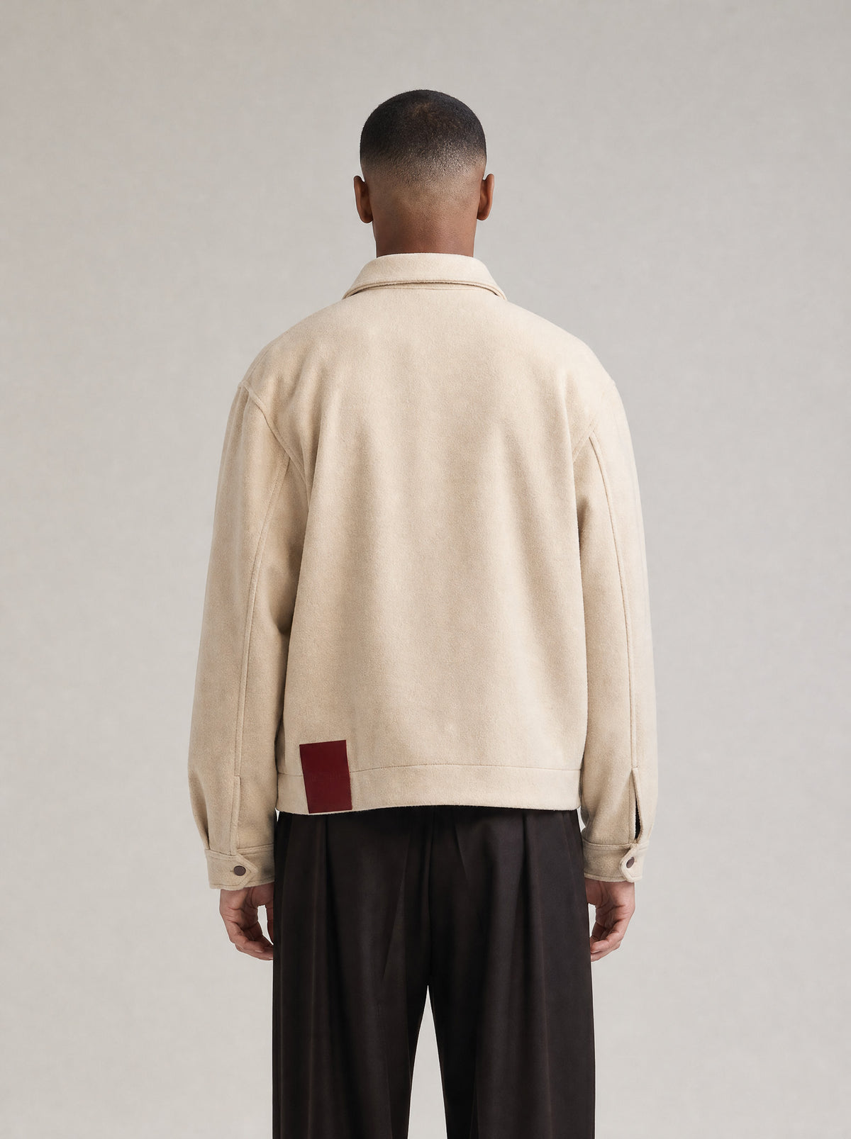 Boiled wool jacket ecru
