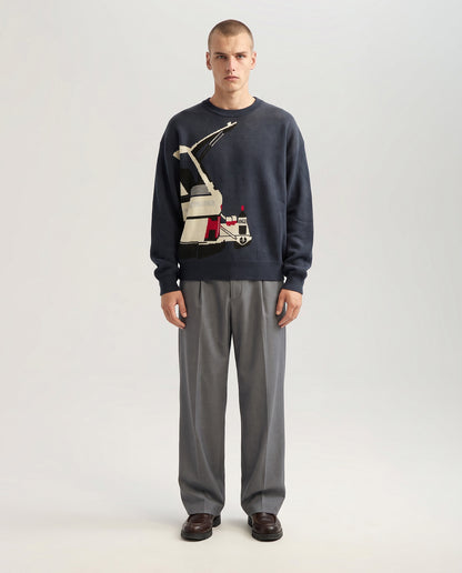 Winedrive Knit Sweater Navy
