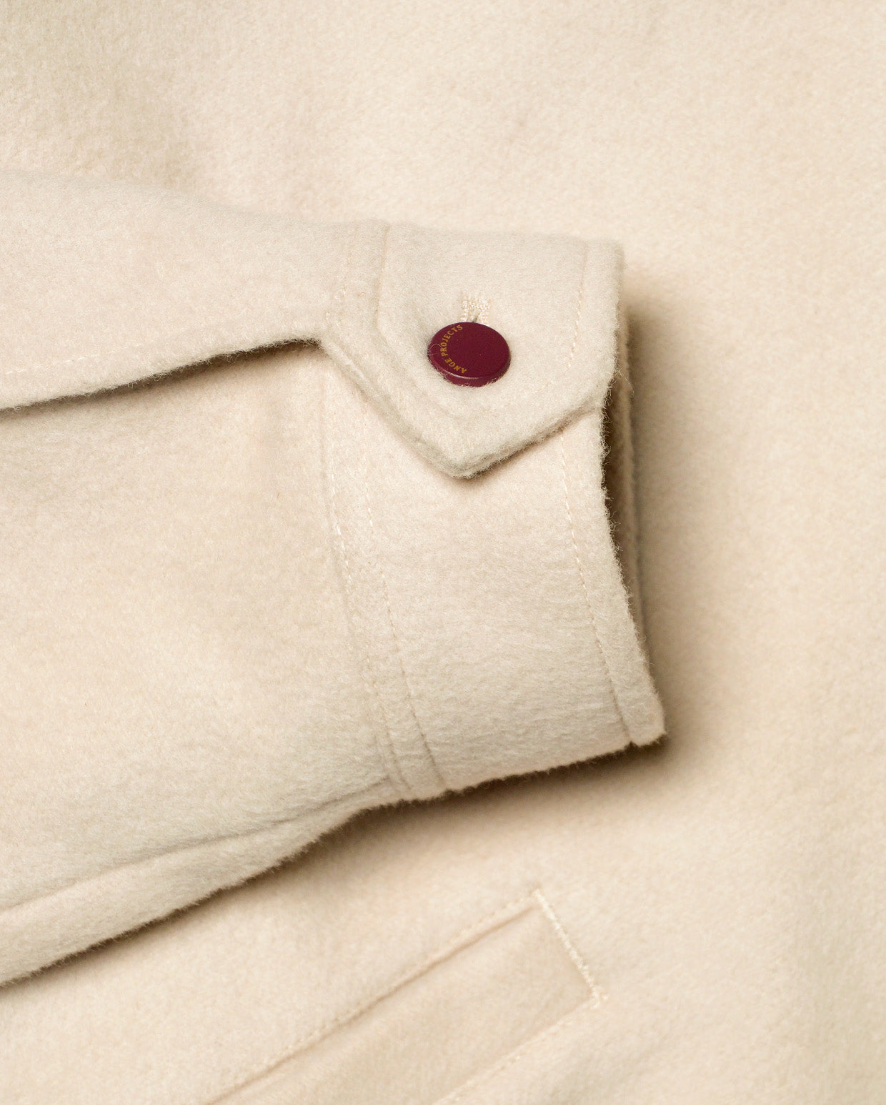 Boiled wool jacket ecru