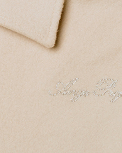 Boiled wool jacket ecru