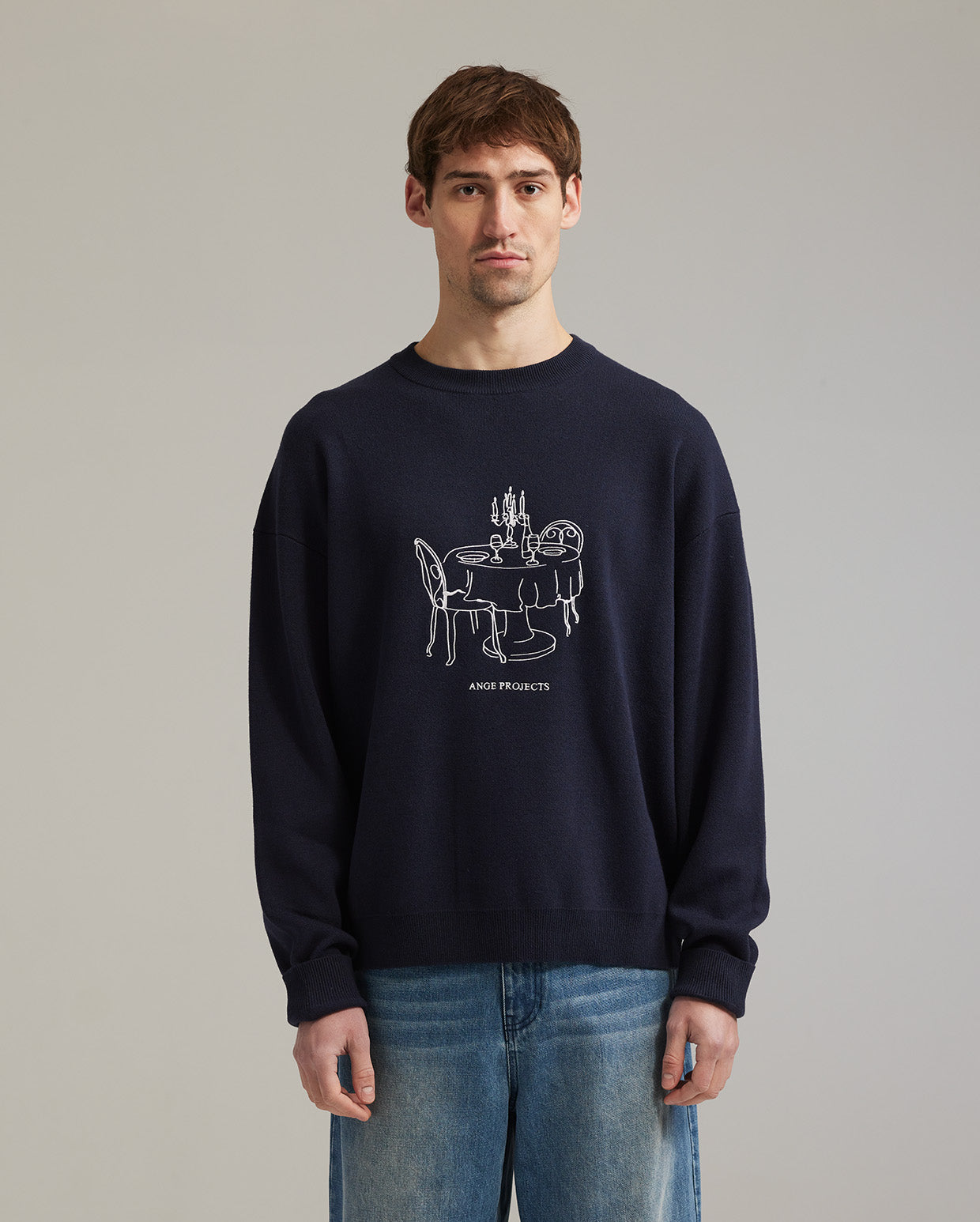 Bistro knit jumper navy