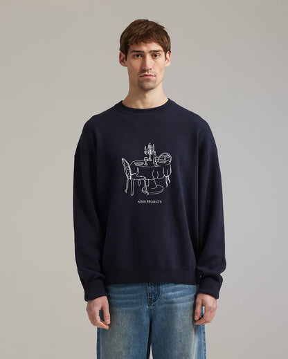 Bistro knit jumper navy