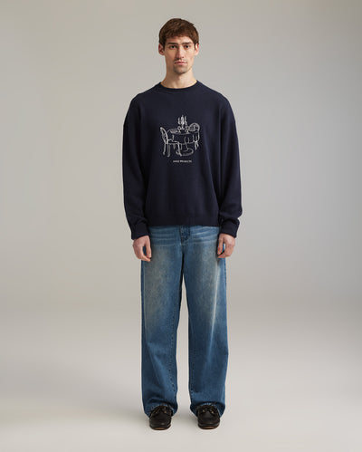 Bistro knit jumper navy