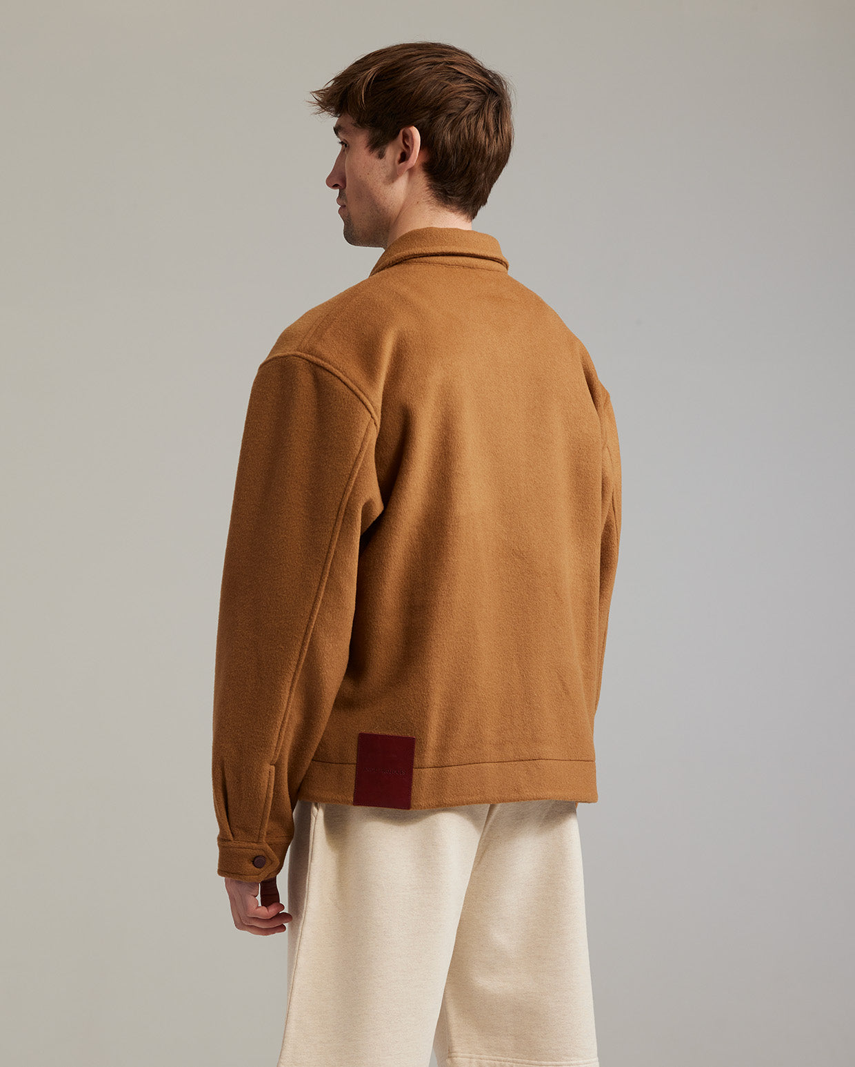 Boiled wool jacket bourbon