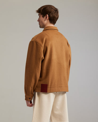 Boiled wool jacket bourbon