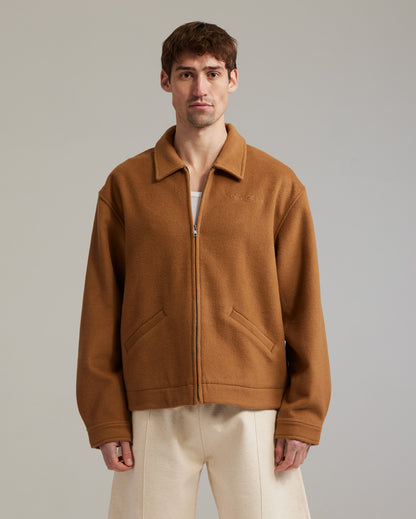 Boiled wool jacket bourbon