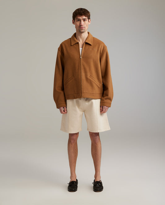 Boiled wool jacket bourbon