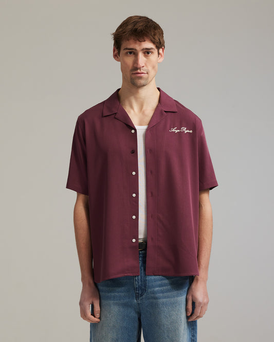 Enjoy more bowling shirt bordeaux