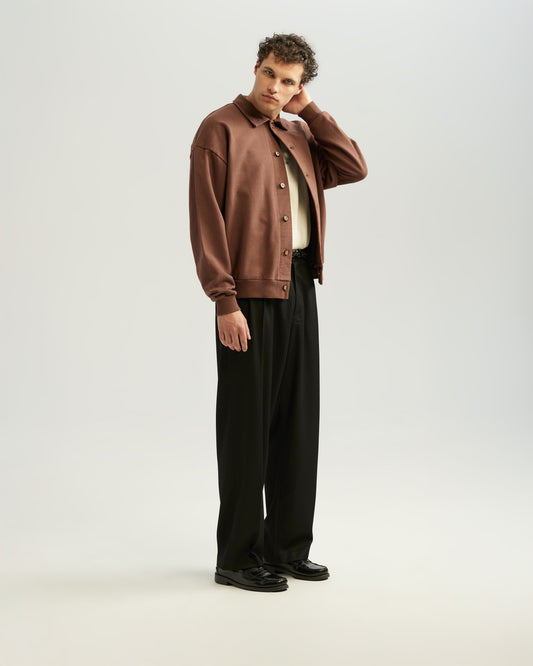 Button Up Vest Brown