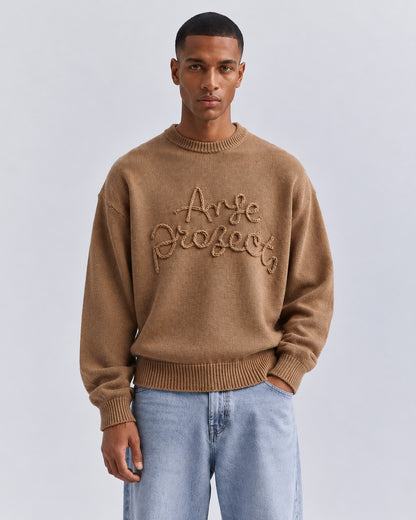 Rope Knit Sweater Brown