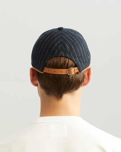 Pinstripe Wool Blend Cap