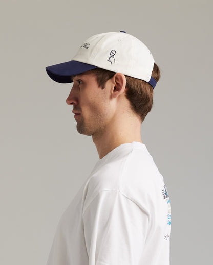 GOW script cap white/navy
