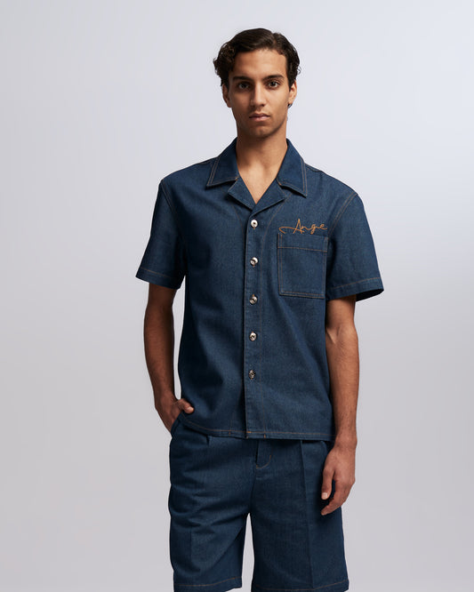 Script Logo Denim Shirt