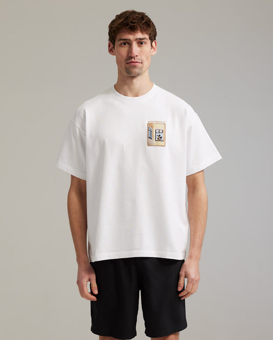 Day window patch t-shirt white