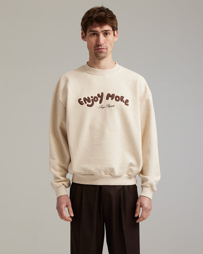 Enjoy more crewneck oatmeal melange