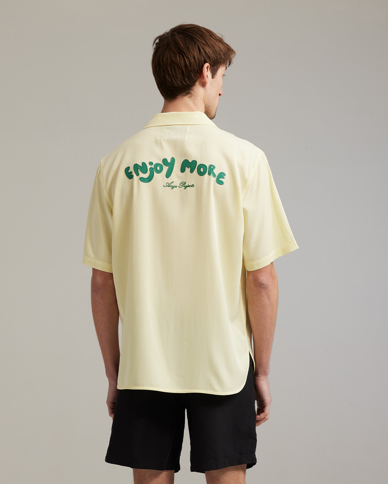 Enjoy more bowling shirt yellow