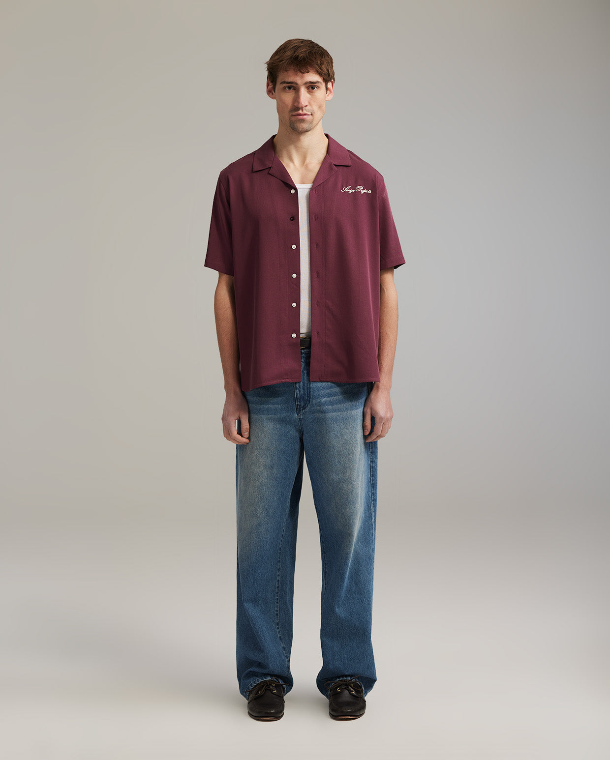 Enjoy more bowling shirt bordeaux