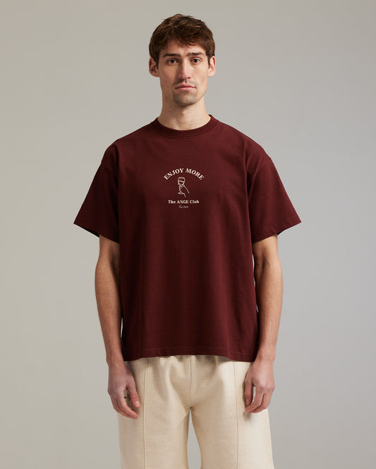 Enjoy more t-shirt bordeaux