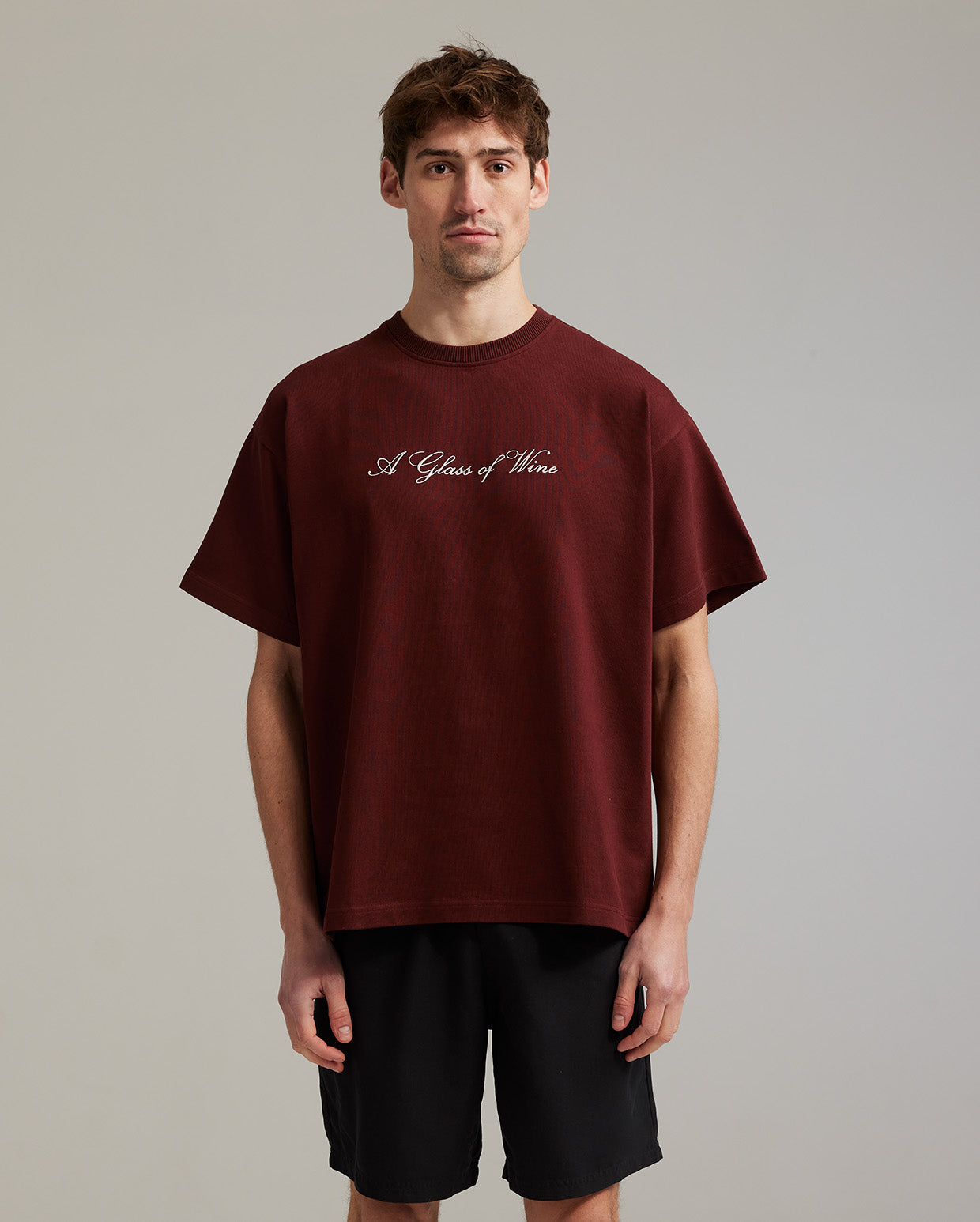 GOW script t-shirt bordeaux