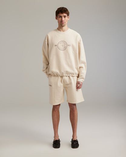 GOW shield adjustable crewneck oatmeal melange
