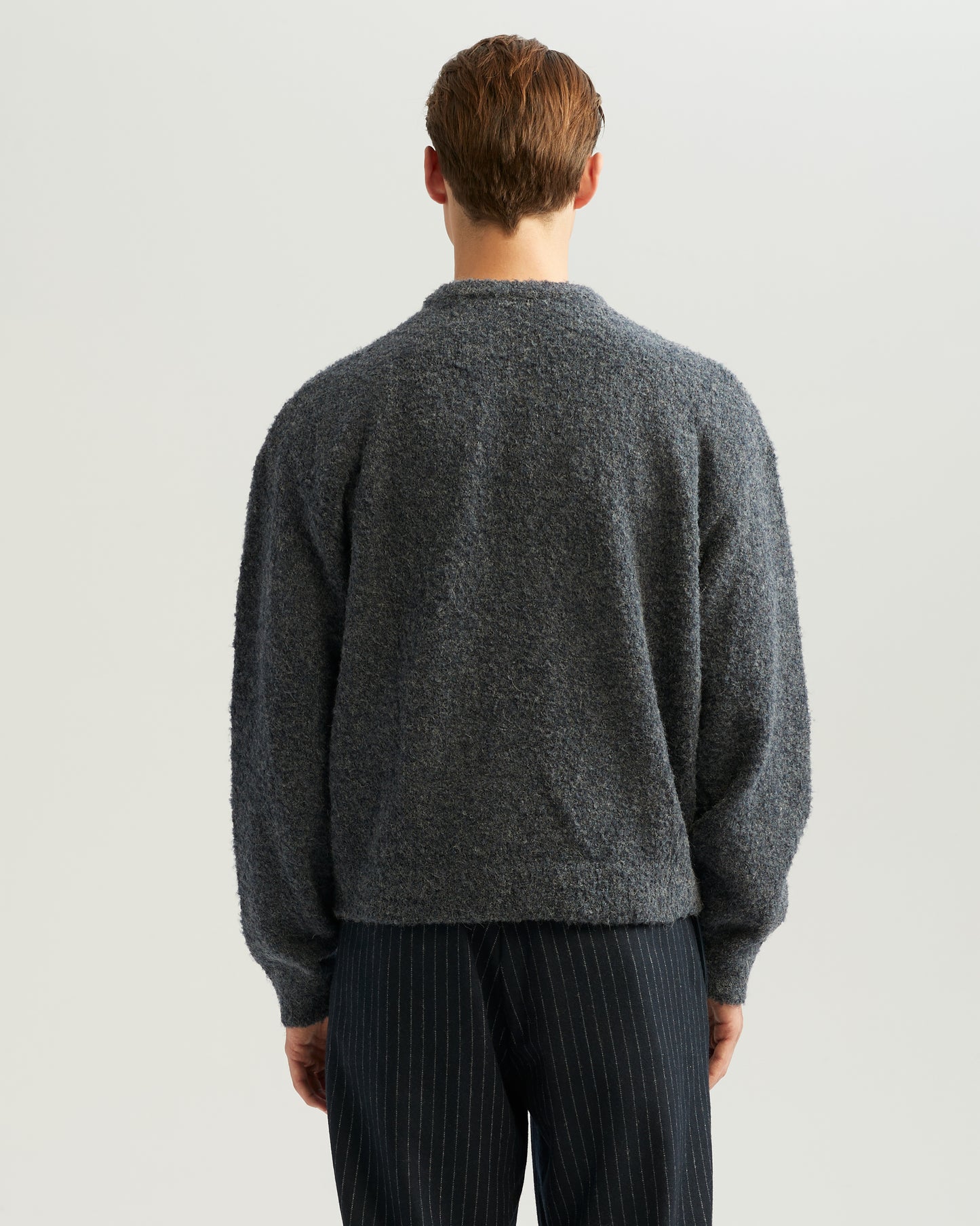 Boucle Knit Sweater Grey