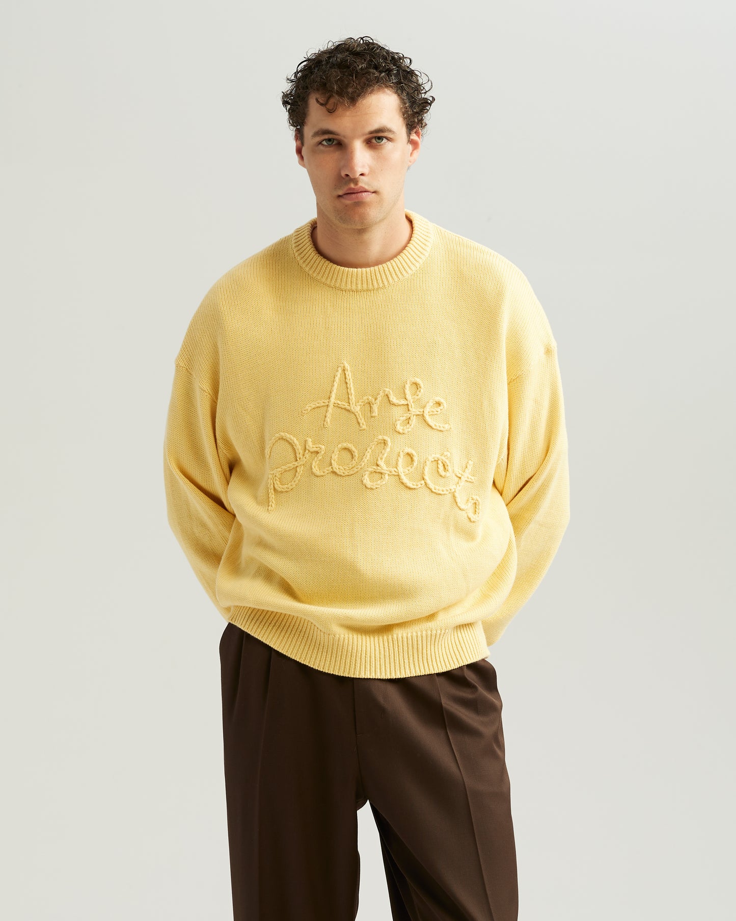 Rope Knit Sweater Yellow