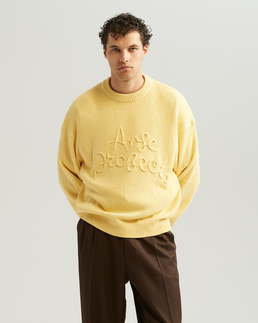 Rope Knit Sweater Yellow