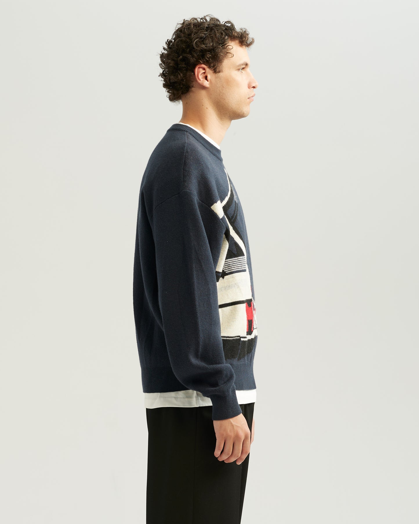 Winedrive Knit Sweater Navy