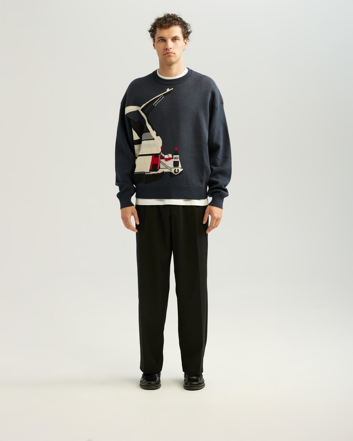 Winedrive Knit Sweater Navy