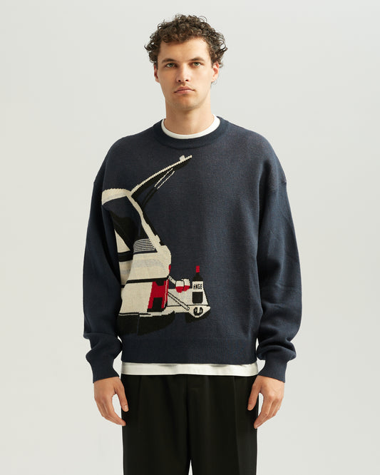 Winedrive Knit Sweater Navy
