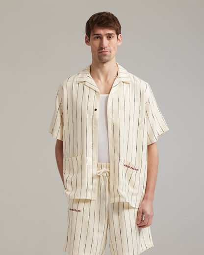 Linen bowling shirt