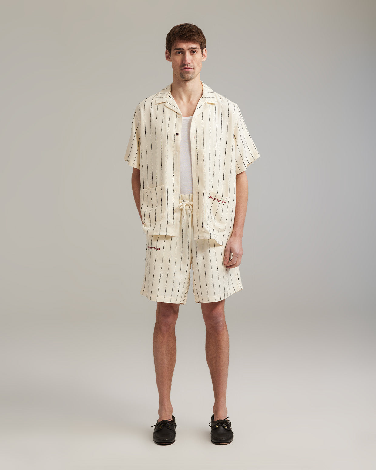 Linen bowling shirt
