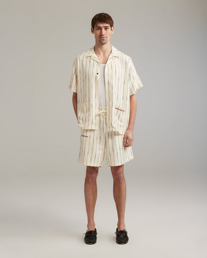 Linen bowling shirt