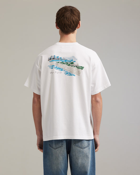 Postcard t-shirt white