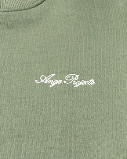 Script logo crewneck chardonnay green