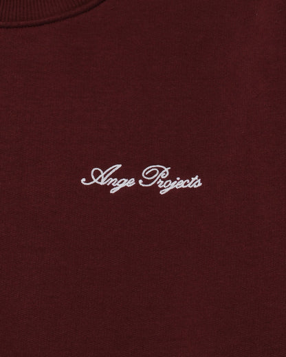 Script logo crewneck bordeaux