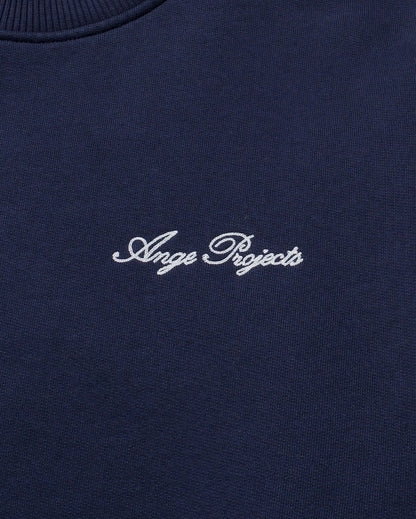 Script logo crewneck navy